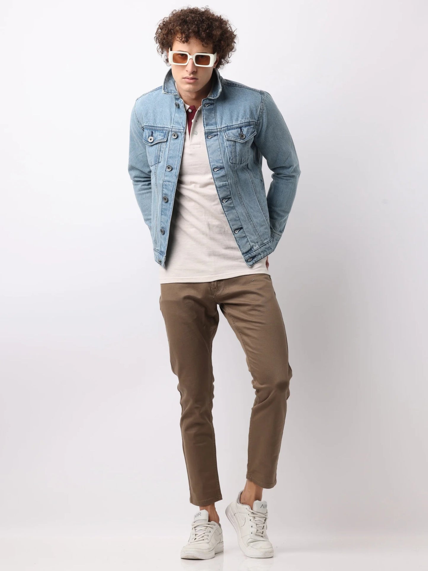 Light Indigo Denim Double Pocket Jacket