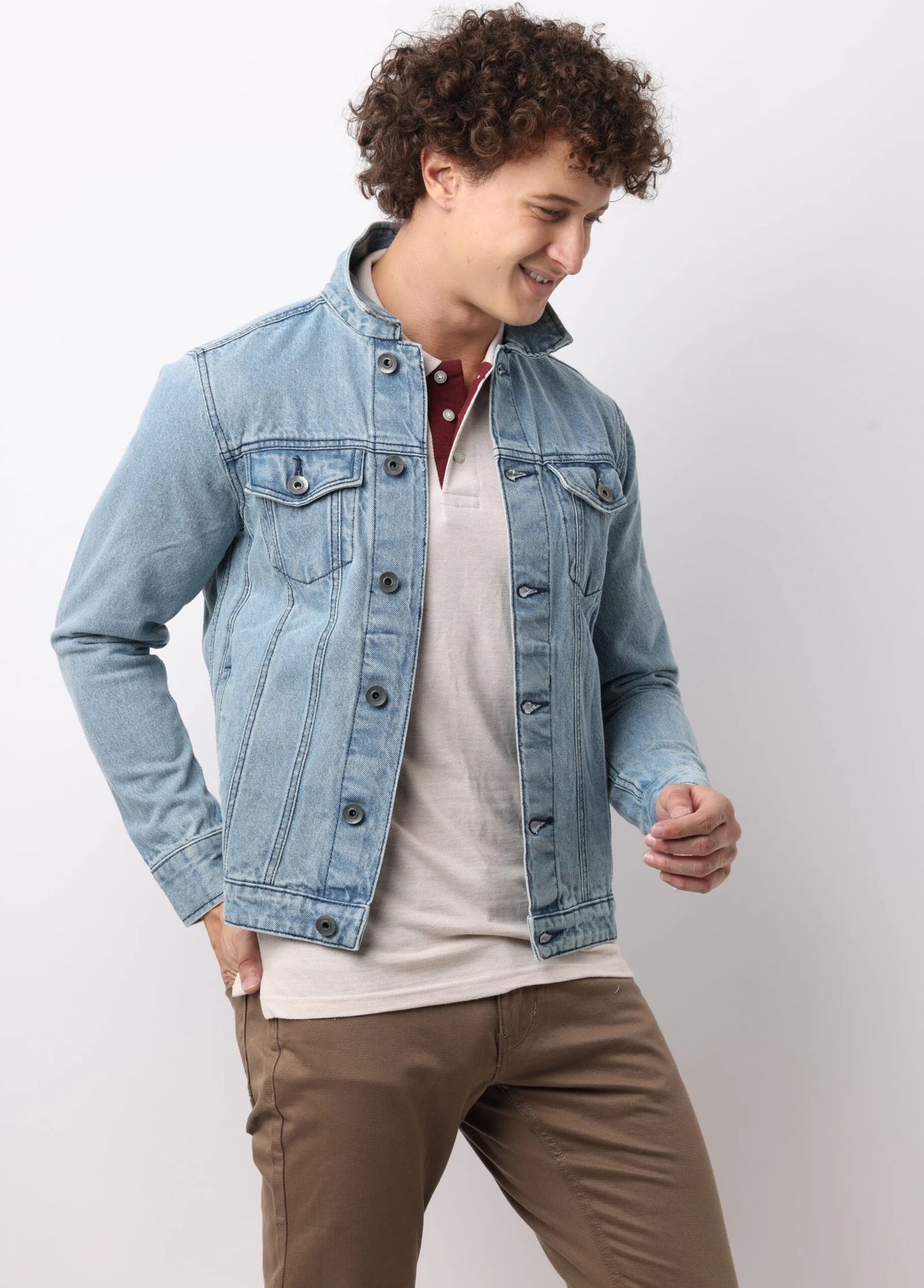 Light Indigo Denim Double Pocket Jacket