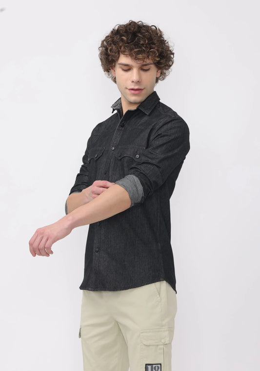 Onyx Double Pocket Denim Shirt
